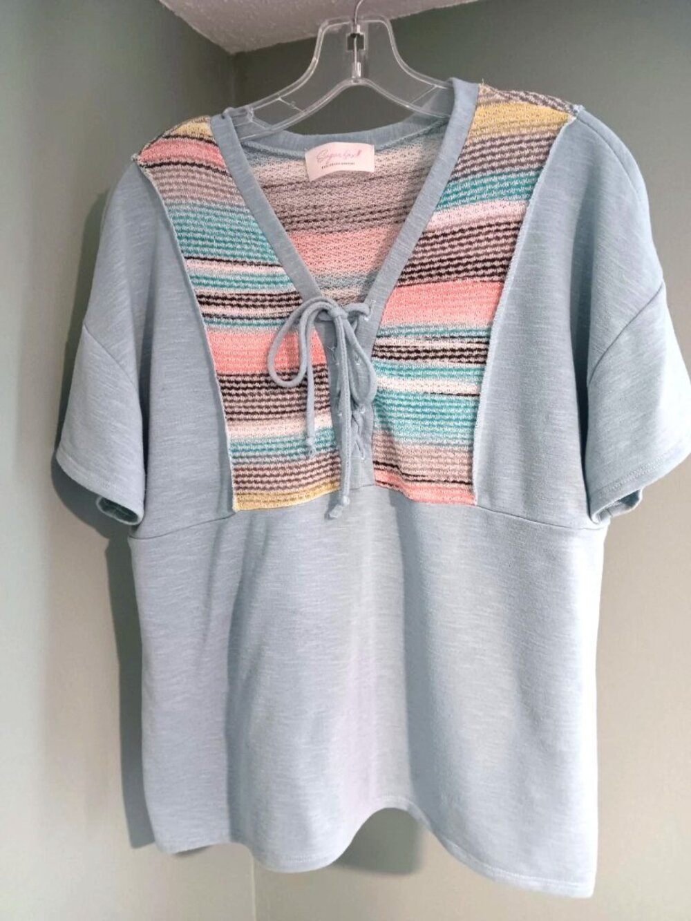 Sugarfox Top T-Shirt Boho-Chic Bohemian Cottagecore Southwestern Beachy Coastal